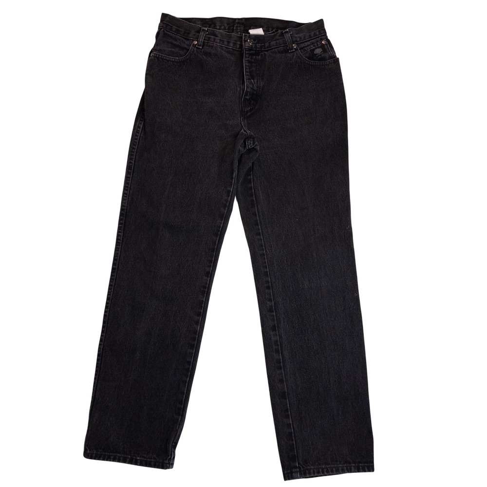 Y2K Harley Davidson Jeans Womens 12R Black Straight Leg Biker Moto Denim